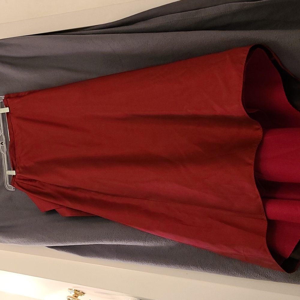 David's Bridal Red Formal Maxi Skirt with wrap